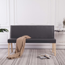 Sols, 139,5 Cm, Pelēka Mākslīgā Āda Vidaxl