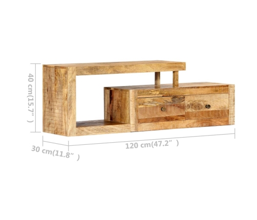 Tv Skapītis, 120X30X40 Cm, Mango Masīvkoks Vidaxl