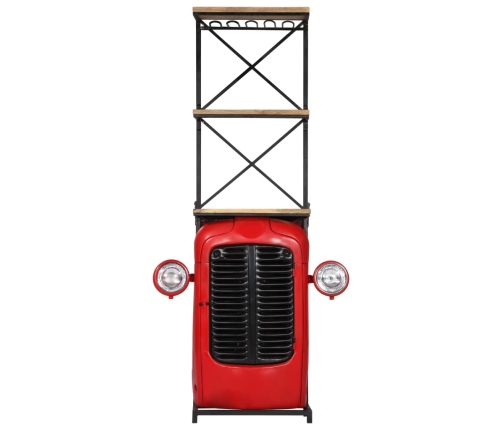 Vīna Plaukts Ar Traktora Detaļām, 49X31X172 Cm, Mango Masīvkoks Vidaxl