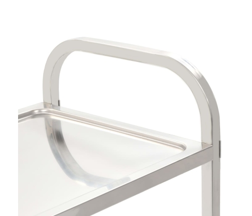 vidaXL virtuves ratiņi, 3 plaukti, 96,5x55x90 cm, nerūsējošs tērauds