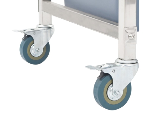 vidaXL virtuves ratiņi ar plastmasas konteineriem, 82x43,5x93 cm