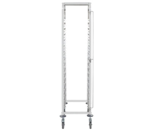 vidaXL virtuves ratiņi 16 paplātēm, 38x55x163 cm, nerūsējošs tērauds