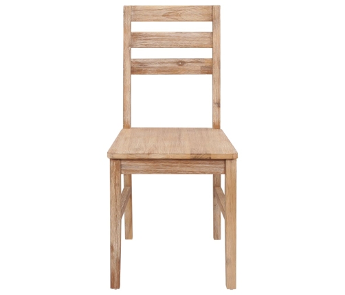 vidaXL virtuves krēsli, 6 gab., akācijas masīvkoks