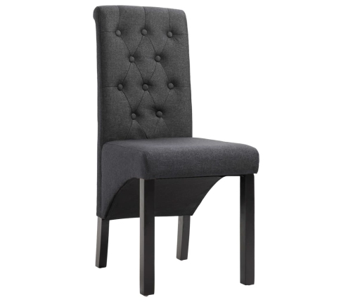 vidaXL virtuves krēsli, 2 gab., tumši pelēks audums