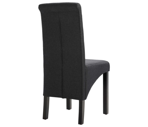 vidaXL virtuves krēsli, 2 gab., tumši pelēks audums