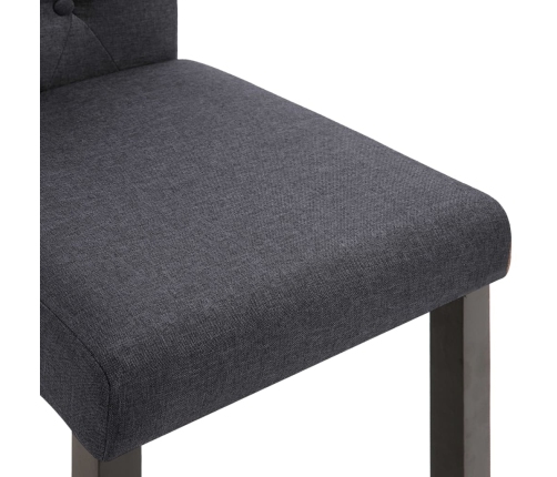 vidaXL virtuves krēsli, 2 gab., tumši pelēks audums