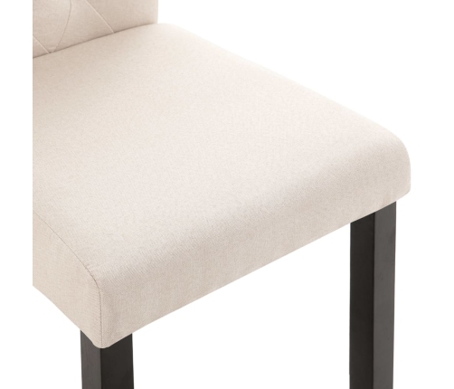 vidaXL virtuves krēsli, 2 gab., krēmkrāsas audums