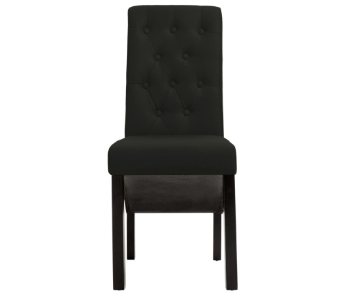 vidaXL virtuves krēsli, 2 gab., melns audums