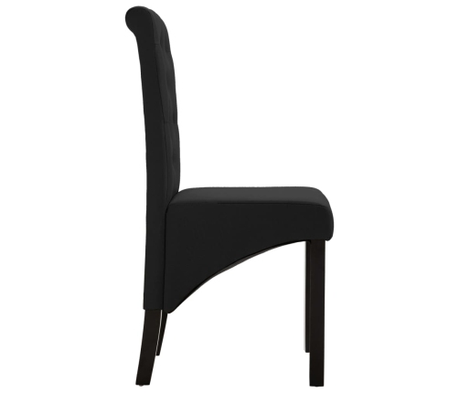 vidaXL virtuves krēsli, 2 gab., melns audums