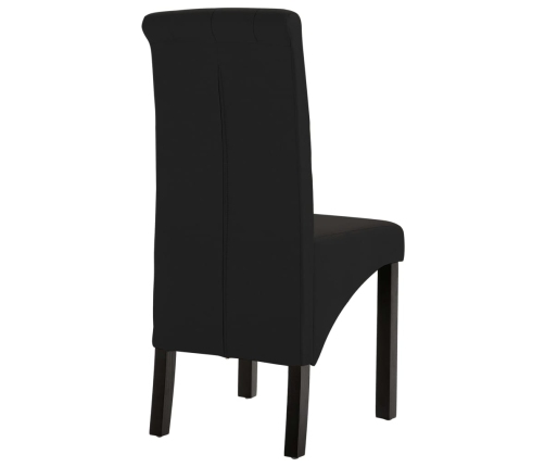 vidaXL virtuves krēsli, 2 gab., melns audums