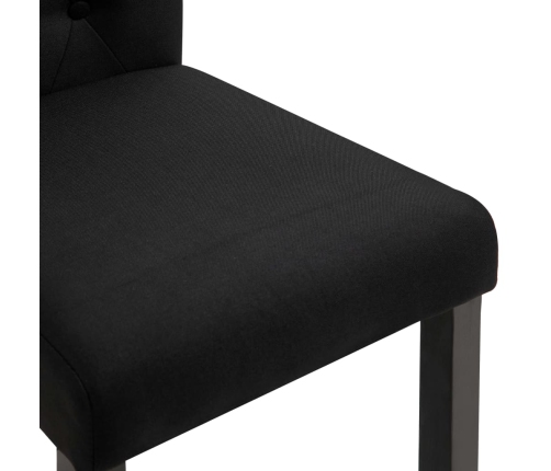 vidaXL virtuves krēsli, 2 gab., melns audums