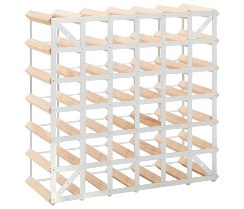 vidaXL vīna pudeļu statīvs 42 pudelēm, priedes masīvkoks