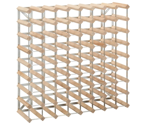 vidaXL vīna pudeļu statīvs 72 pudelēm, priedes masīvkoks