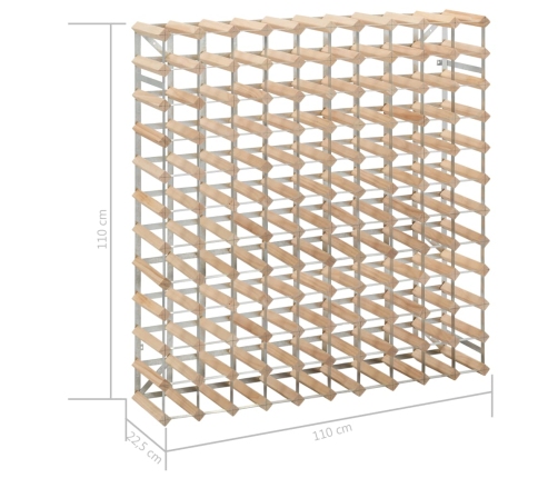 Vīna Pudeļu Statīvs 120 Pudelēm, Priedes Masīvkoks Vidaxl