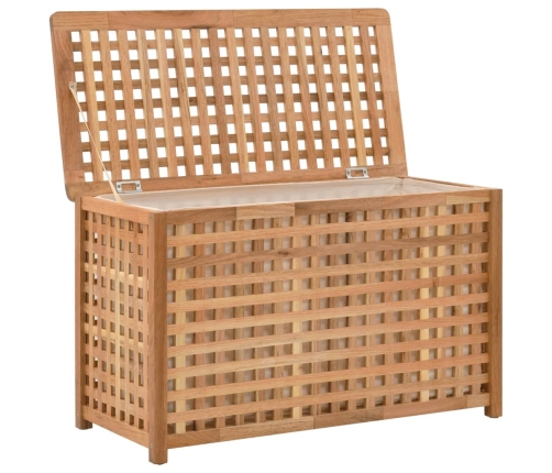 vidaXL veļas kaste, 77,5x37,5x46,5 cm, valriekstu masīvkoks