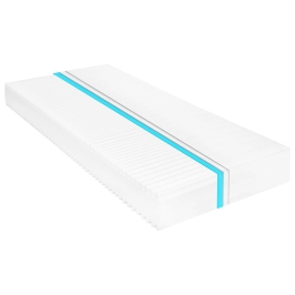 Matracis Ar 7 Zonām, 100X200 Cm, Pu Putas, 16 Cm, H2, H3 Vidaxl