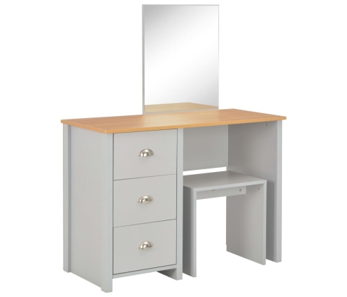 vidaXL spoguļgaldiņš ar solu, 104x45x131 cm, pelēks