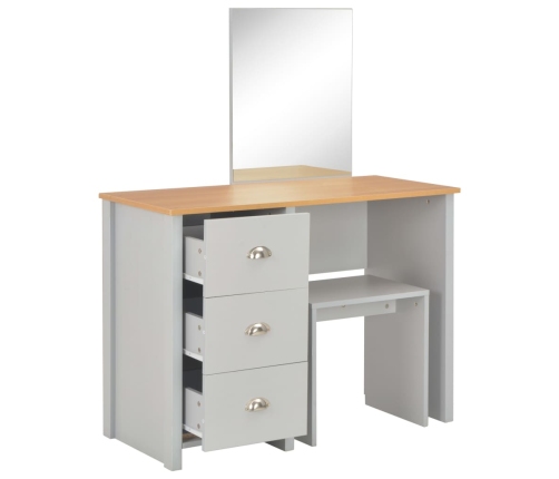 vidaXL spoguļgaldiņš ar solu, 104x45x131 cm, pelēks