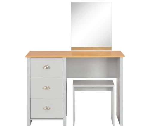 vidaXL spoguļgaldiņš ar solu, 104x45x131 cm, pelēks