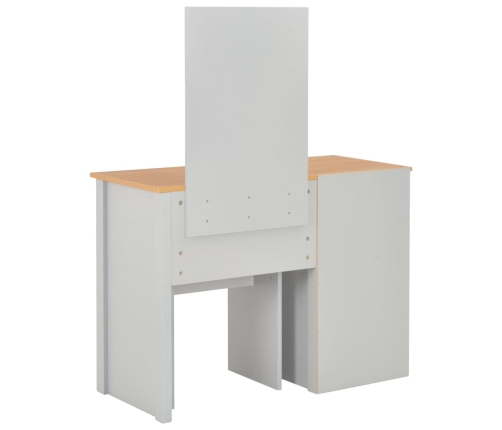 vidaXL spoguļgaldiņš ar solu, 104x45x131 cm, pelēks