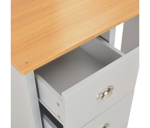 vidaXL spoguļgaldiņš ar solu, 104x45x131 cm, pelēks