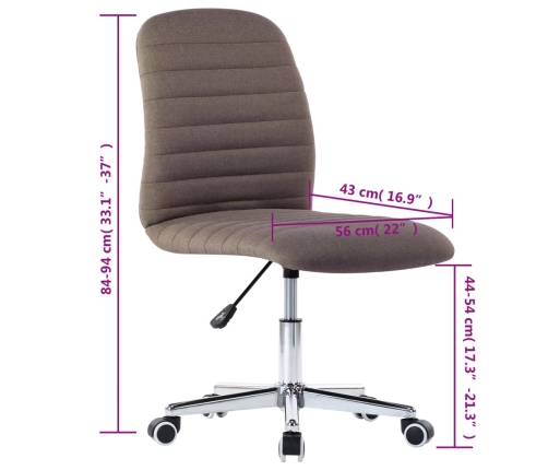 vidaXL virtuves krēsli, 2 gab., pelēkbrūns audums