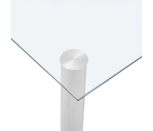 vidaXL virtuves galds, caurspīdīgs, 120x60x75 cm, rūdīts stikls