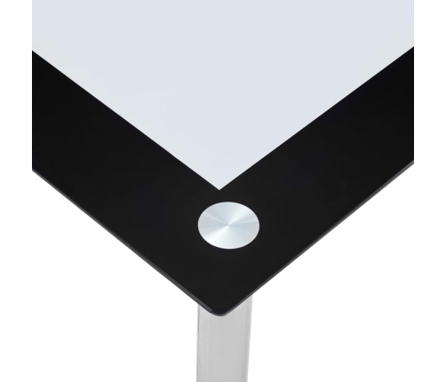 vidaXL virtuves galds, melns, caurspīdīgs, 120x60x75 cm, rūdīts stikls