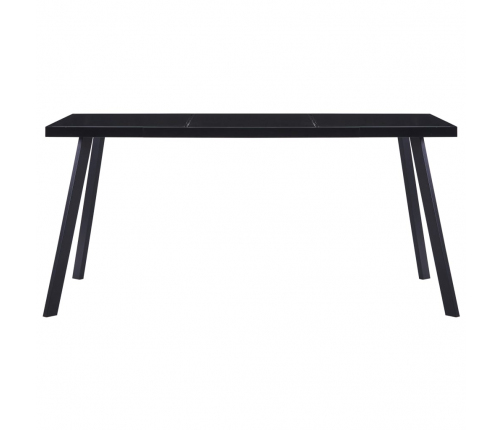 vidaXL virtuves galds, melns, 180x90x75 cm, rūdīts stikls