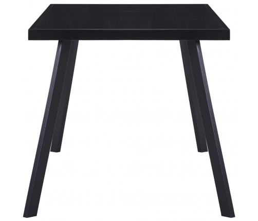 vidaXL virtuves galds, melns, 180x90x75 cm, rūdīts stikls