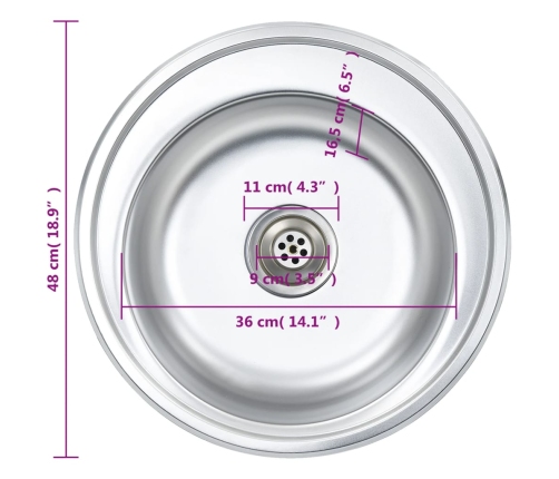 vidaXL virtuves izlietne ar notekas sietiņu un sifonu, tērauds