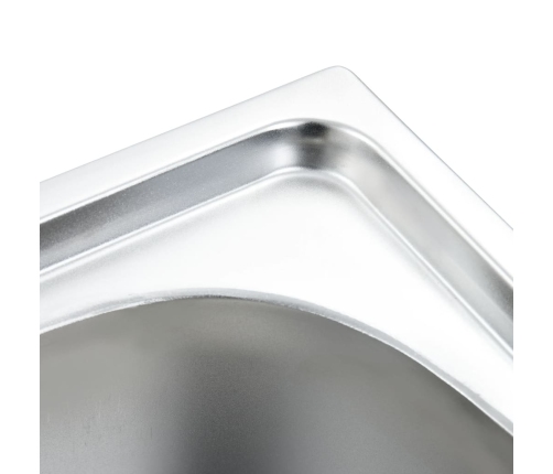 vidaXL virtuves izlietne ar notekas sietiņu, sifonu, 2 bļodas, tērauds