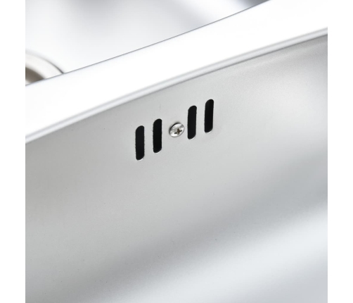 vidaXL virtuves izlietne ar notekas sietiņu, sifonu, 2 bļodas, tērauds