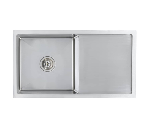 vidaXL virtuves izlietne, nerūsējošs tērauds