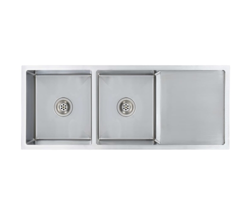 vidaXL virtuves izlietne, nerūsējošs tērauds