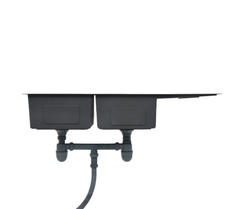 vidaXL virtuves izlietne, nerūsējošs tērauds