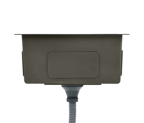 vidaXL virtuves izlietne, nerūsējošs tērauds, melna