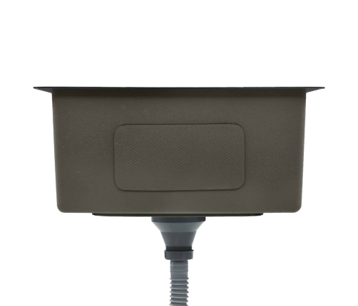 vidaXL virtuves izlietne, nerūsējošs tērauds, melna