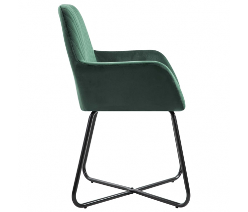 vidaXL virtuves krēsli, 2 gab., zaļš samts