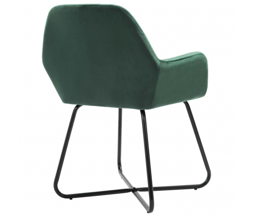 vidaXL virtuves krēsli, 2 gab., zaļš samts