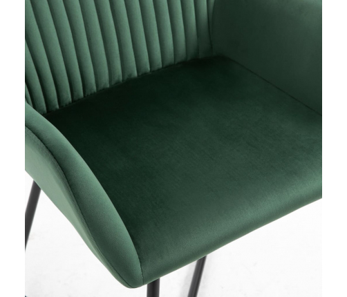 vidaXL virtuves krēsli, 2 gab., zaļš samts