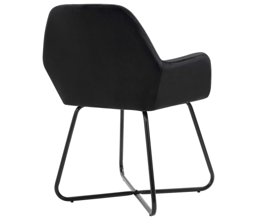 vidaXL virtuves krēsli, 2 gab., melns samts