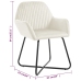 vidaXL virtuves krēsli, 2 gab., krēmkrāsas samts
