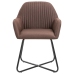 vidaXL virtuves krēsli, 2 gab., brūns audums