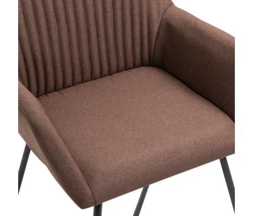 vidaXL virtuves krēsli, 2 gab., brūns audums