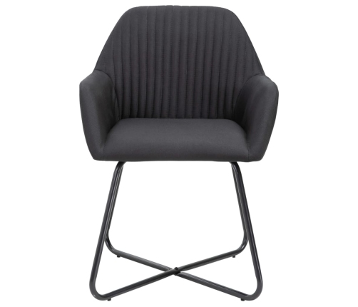 vidaXL virtuves krēsli, 2 gab., melns audums