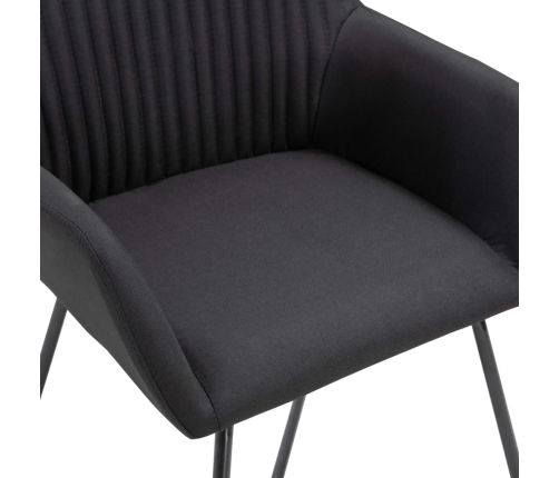 vidaXL virtuves krēsli, 2 gab., melns audums