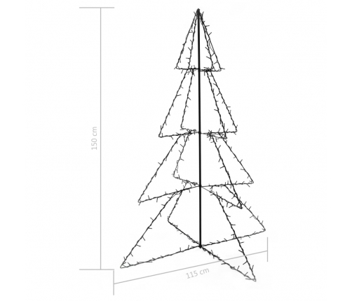 vidaXL Ziemassvētku egle, 240 LED, telpām, āra teritorijai, 115x150cm