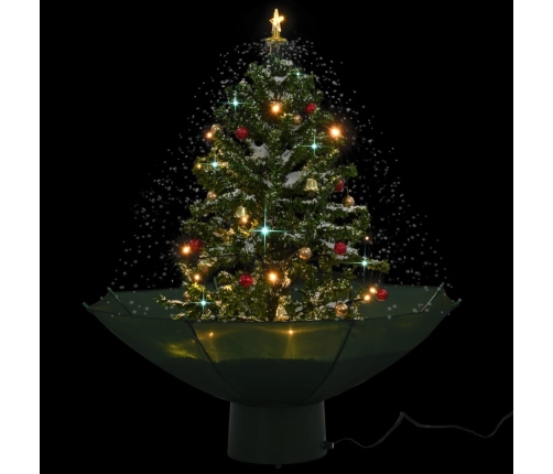 vidaXL mākslīgā Ziemassvētku egle ar sniegu un pamatni, zaļa, 75 cm