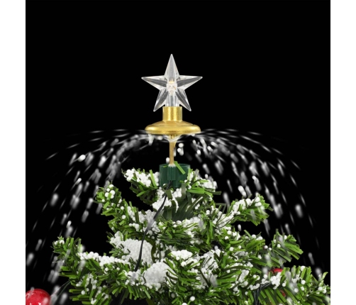 vidaXL mākslīgā Ziemassvētku egle ar sniegu un pamatni, zaļa, 75 cm